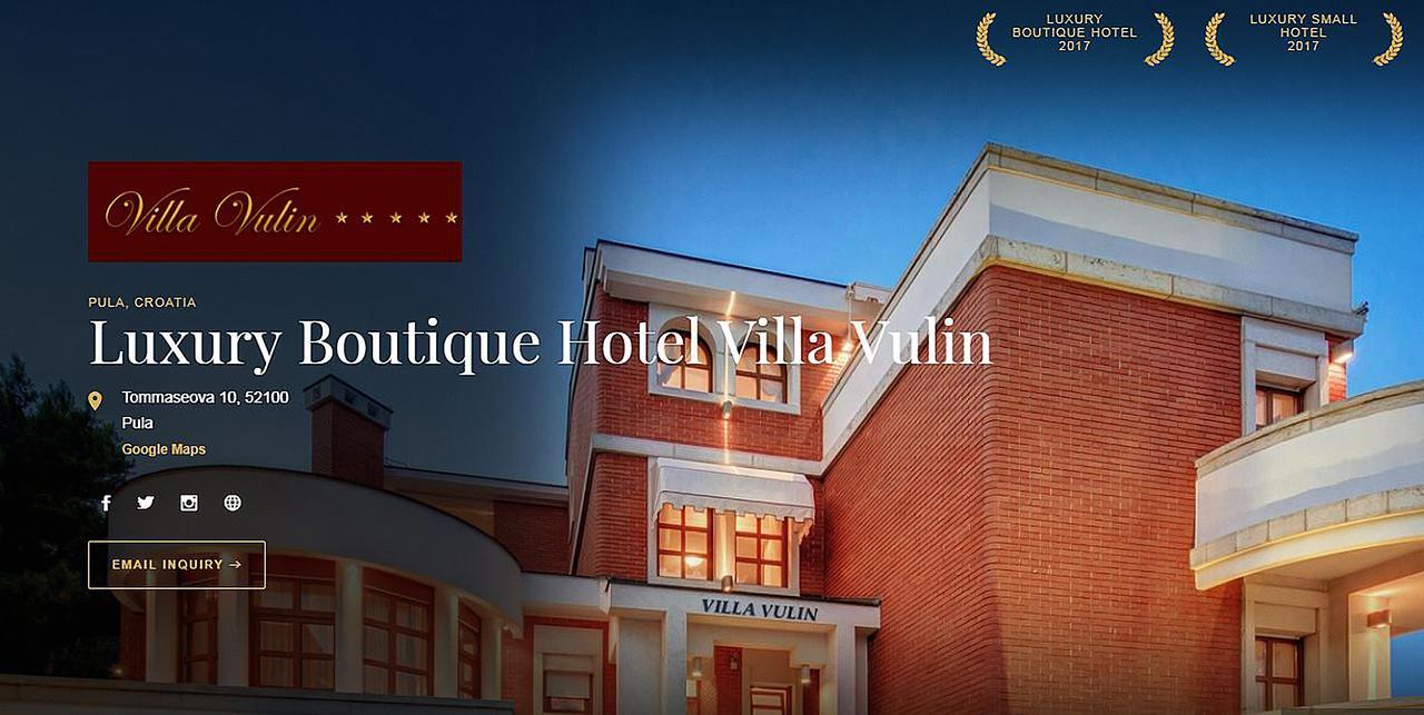 Luxury Boutique Hotel Villa Vulin Pula Exterior foto